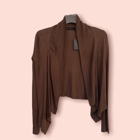 THE LIMITED Brown Cascade Open Front Cardigan Size XS NWT - Picture 1 of 6